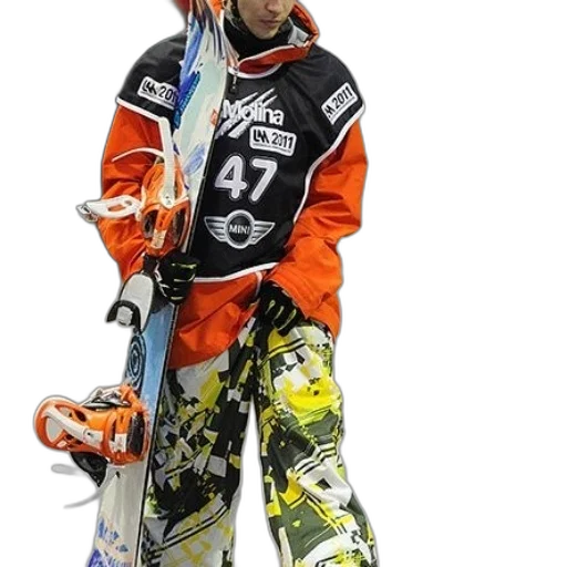 jacket, staff, snowboarder, wearing transparent PNG cut-out