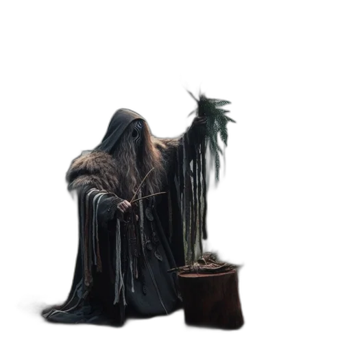 creature, staff, hair, dragon transparent PNG cut-out