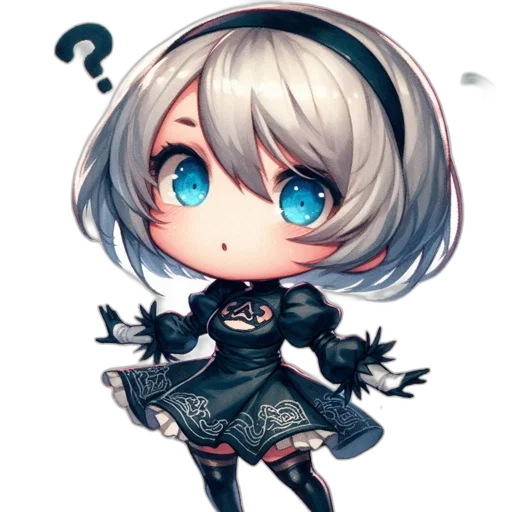 dress, robot, staff, weapon transparent PNG cut-out