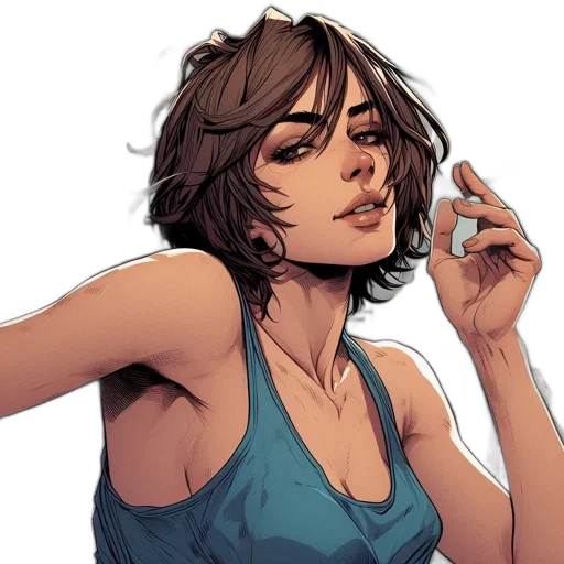 comic book art, concept art, cartoon, photorealistic transparent PNG cut-out