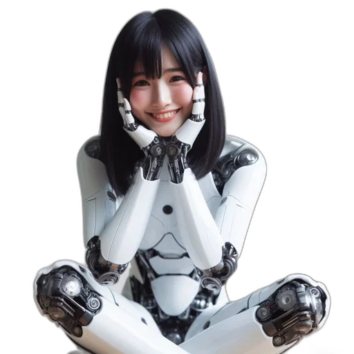 robot, animal, face, cyberpunk transparent PNG cut-out