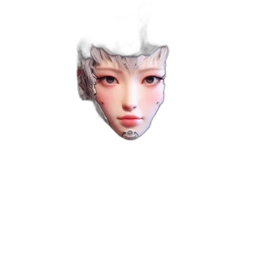 face, mask, creature, hair transparent PNG cut-out
