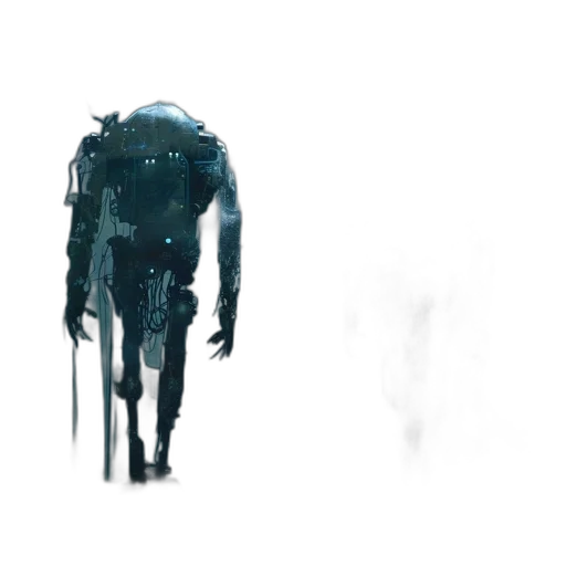 robot, creature, jacket, mask transparent PNG cut-out