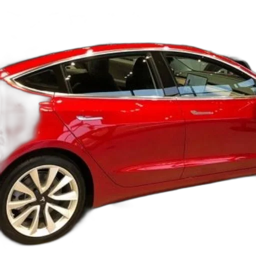 car, 3d render, sleek, red transparent PNG cut-out