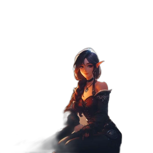 dress, hat, crown, staff transparent PNG cut-out