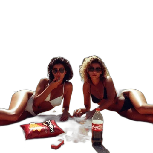 food, photorealistic, concept art, vaporwave transparent PNG cut-out