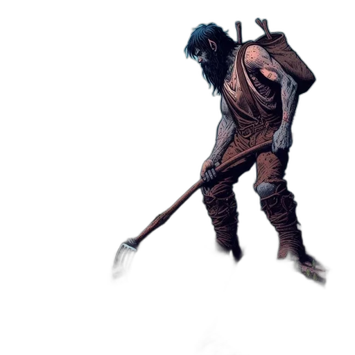 sword, staff, weapon, creature transparent PNG cut-out