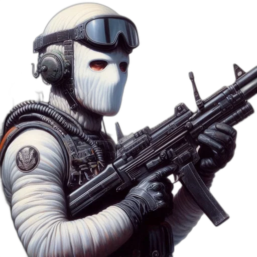 robot, mask, weapon, face transparent PNG cut-out