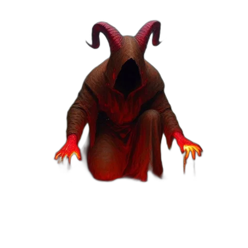 creature, mask, dragon, staff transparent PNG cut-out