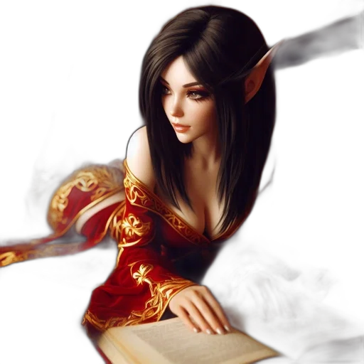 dragon, sword, dress, staff transparent PNG cut-out
