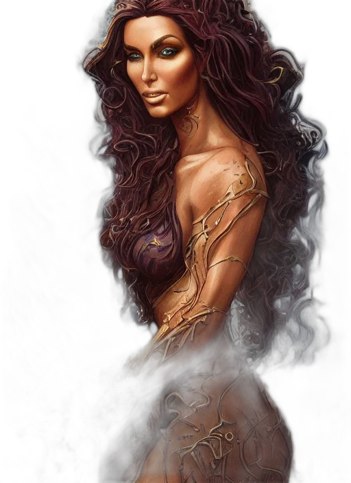 hair, jewelry, fantasy art, comic book art transparent PNG cut-out