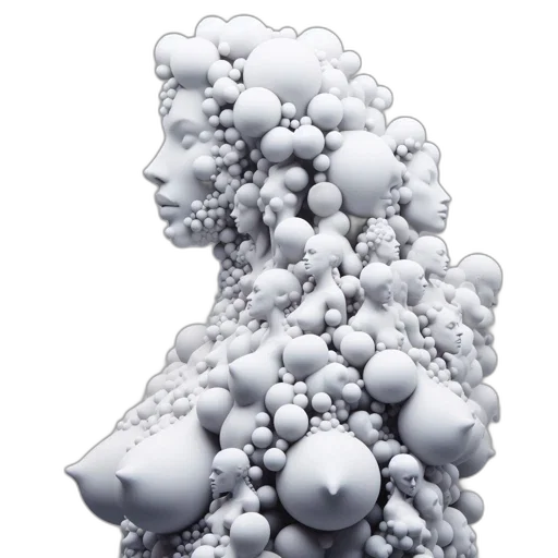 crown, hair, face, robot transparent PNG cut-out