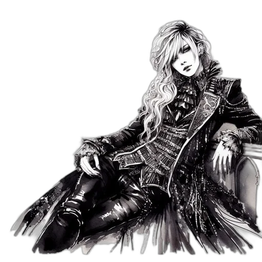 jacket, sword, fantasy art, concept art transparent PNG cut-out