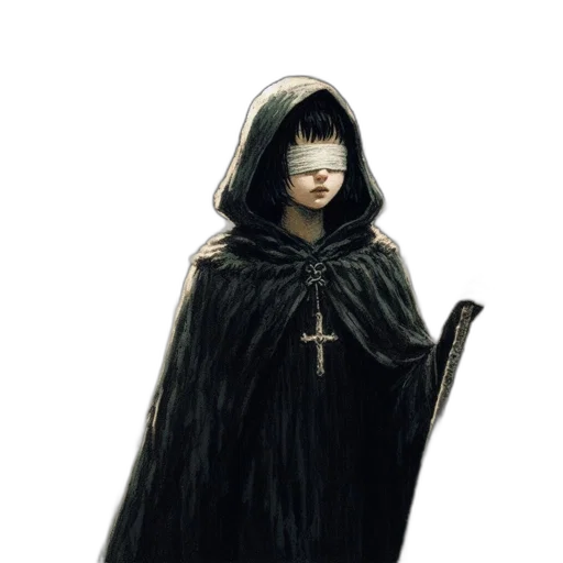 mask, staff, dress, creature transparent PNG cut-out