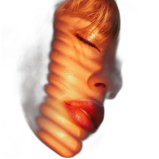 face, hair, mask, creature transparent PNG cut-out