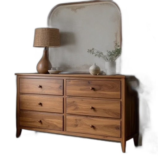 furniture, photorealistic, 3d render, earth tones transparent PNG cut-out