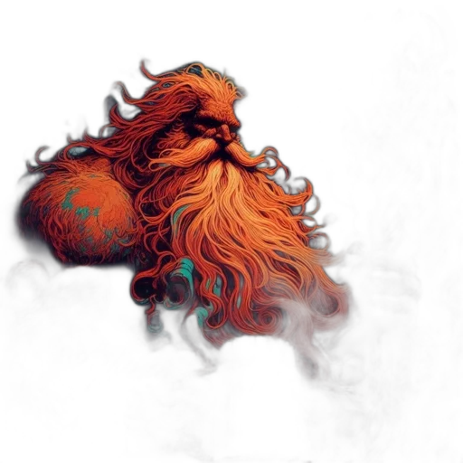dragon, creature, hair, mask transparent PNG cut-out