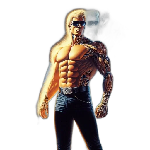 robot, jacket, animal, comic book art transparent PNG cut-out