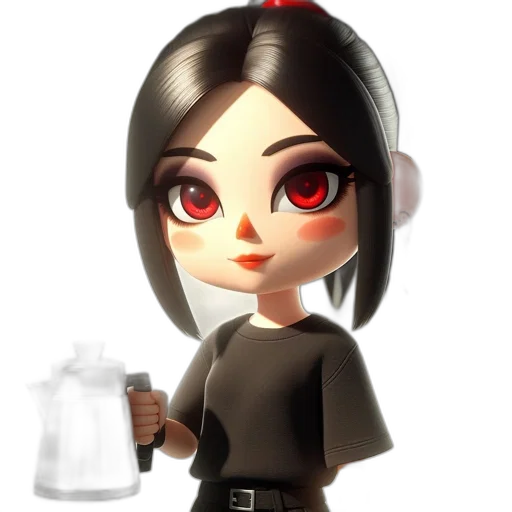 staff, dress, 3d render, concept art transparent PNG cut-out