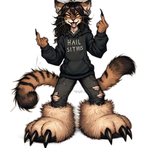 jacket, staff, animal, creature transparent PNG cut-out
