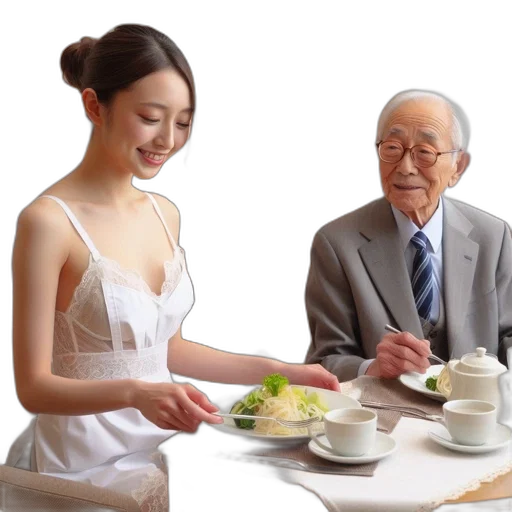 food, dress, photorealistic, two transparent PNG cut-out