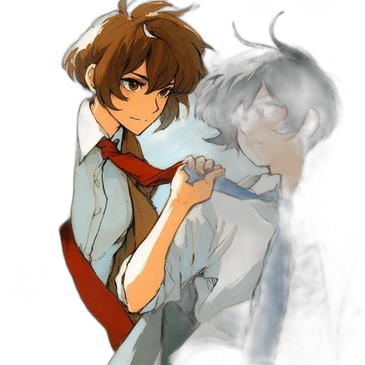 jacket, staff, mask, weapon transparent PNG cut-out