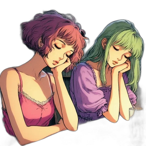 watercolor, pixel art, anime, concept art transparent PNG cut-out