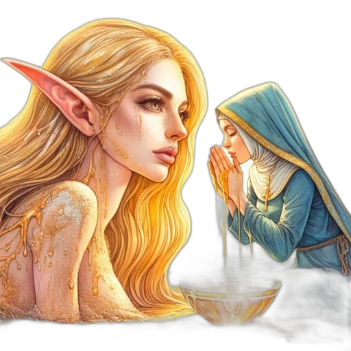 fantasy art, concept art, watercolor, comic book art transparent PNG cut-out
