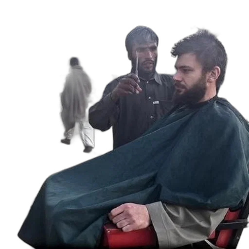 hair, jacket, staff, umbrella transparent PNG cut-out