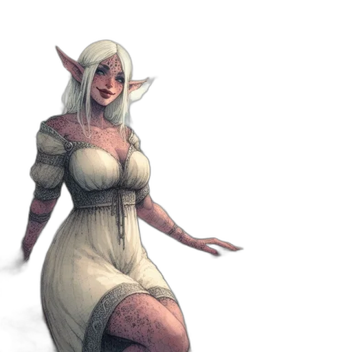 dress, staff, dragon, creature transparent PNG cut-out