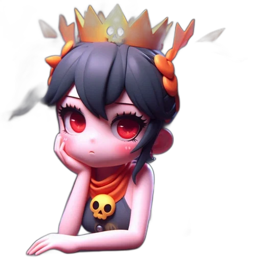 crown, creature, dragon, staff transparent PNG cut-out
