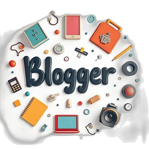 word, blogger, surrounded, icons transparent PNG cut-out