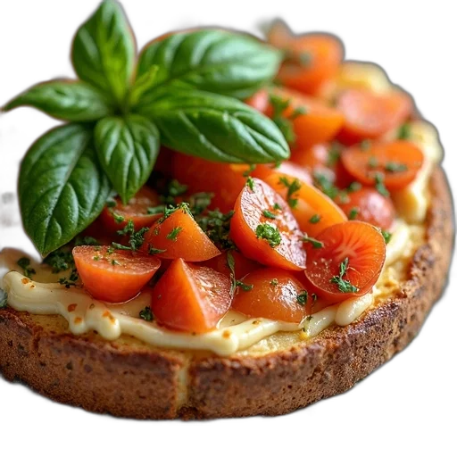 food, crown, photorealistic, 3d render transparent PNG cut-out
