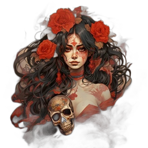 crown, face, flower, mask transparent PNG cut-out