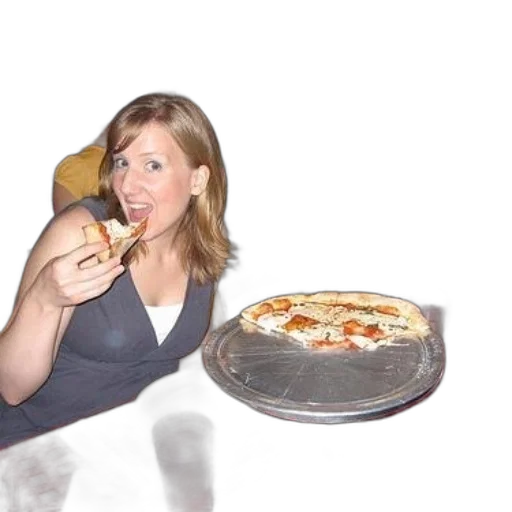food, 3d render, woman, eating transparent PNG cut-out