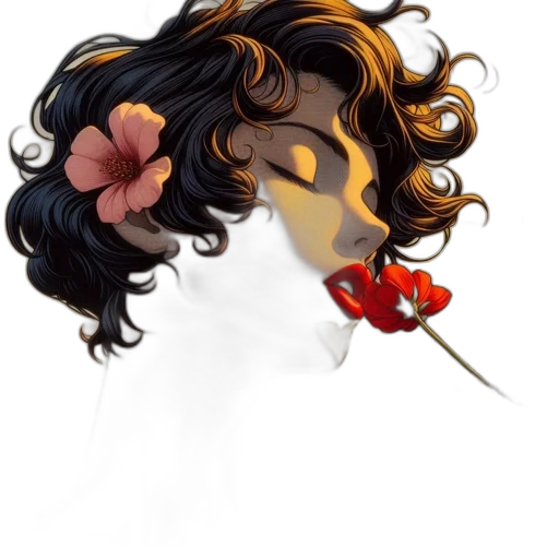 flower, crown, mask, hair transparent PNG cut-out