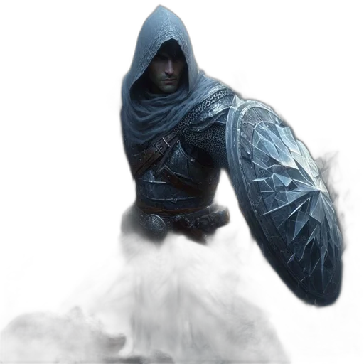 jacket, mask, sword, creature transparent PNG cut-out