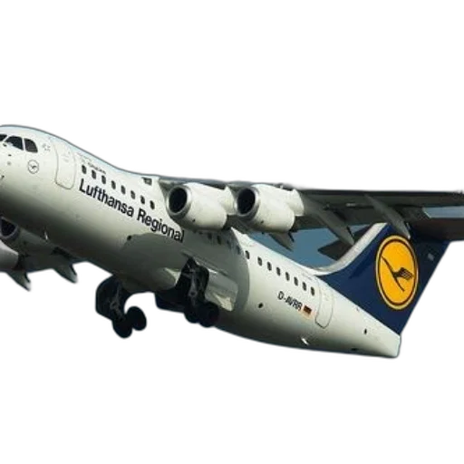 3d render, lufthansa, regional, airplane transparent PNG cut-out
