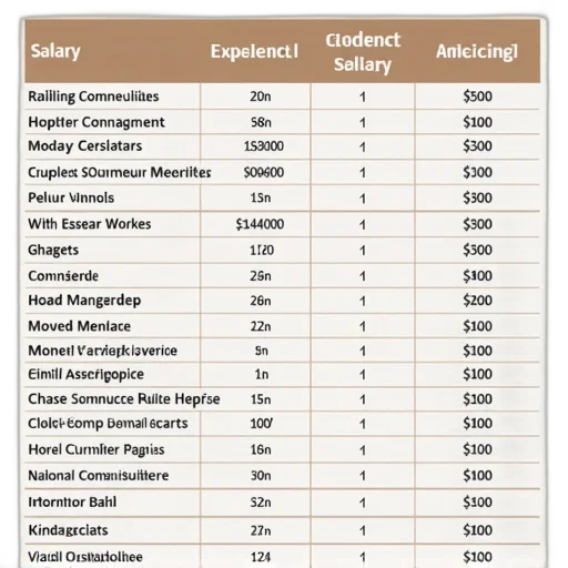 salary, table, showing, different transparent PNG cut-out