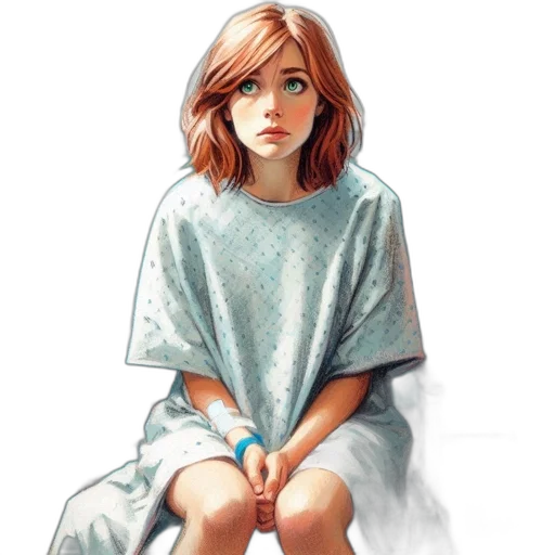 dress, face, concept art, photorealistic transparent PNG cut-out