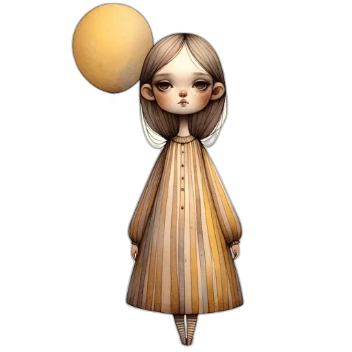 dress, staff, mask, hair transparent PNG cut-out