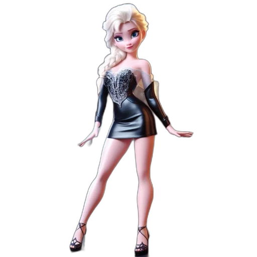 dress, 3d render, cartoon, concept art transparent PNG cut-out