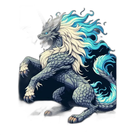dragon, creature, animal, staff transparent PNG cut-out