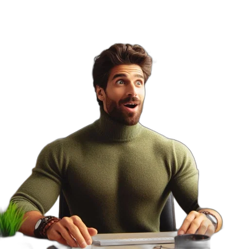 jacket, hair, staff, face transparent PNG cut-out