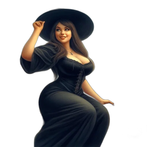 dress, hat, concept art, fantasy art transparent PNG cut-out