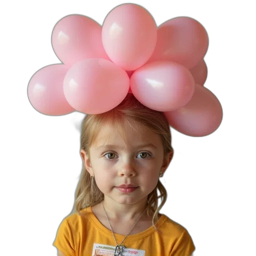 crown, hat, flower, face transparent PNG cut-out