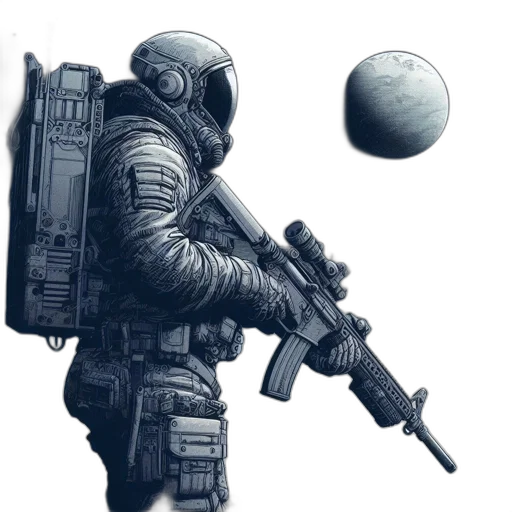 weapon, staff, robot, jacket transparent PNG cut-out