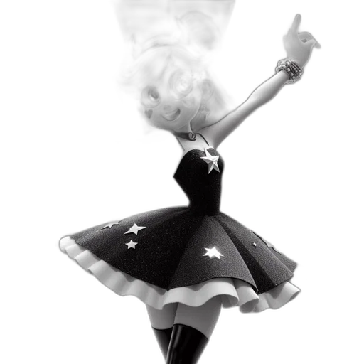 dress, staff, crown, robot transparent PNG cut-out