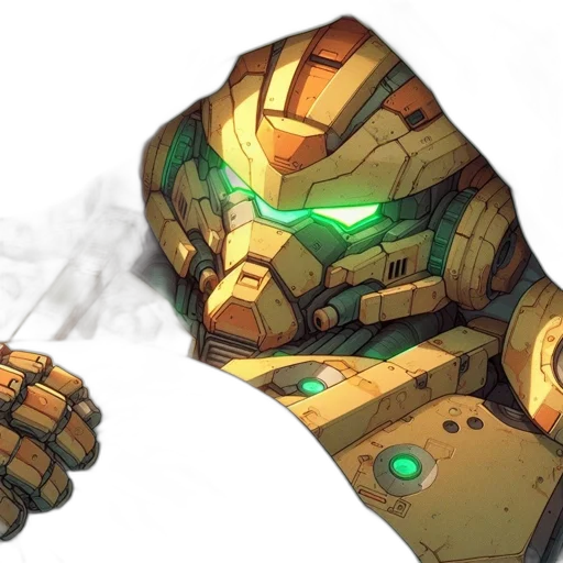 robot, weapon, mask, concept art transparent PNG cut-out