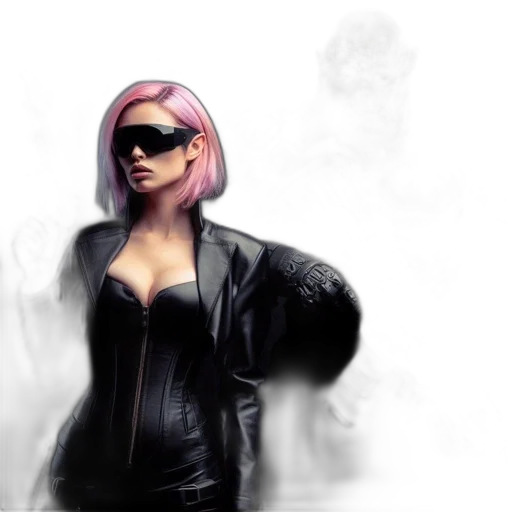 jacket, concept art, cyberpunk, comic book art transparent PNG cut-out